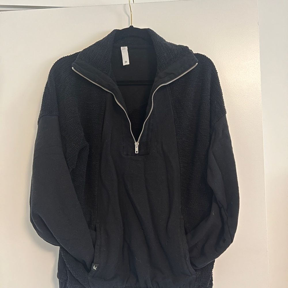 Black Quarter Zip Sweater